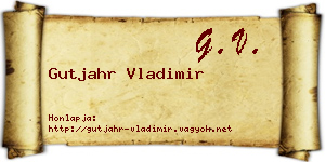 Gutjahr Vladimir névjegykártya